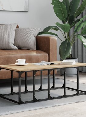 VidaXL Salontafel 100x50x35,5 cm bewerkt hout sonoma eikenkleurig