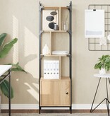 VidaXL Boekenkast met deur 44,5x30x154,5 cm hout sonoma eikenkleurig