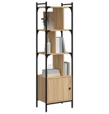 VidaXL Boekenkast met deur 44,5x30x154,5 cm hout sonoma eikenkleurig