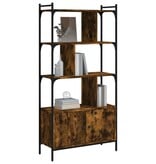 VidaXL Boekenkast met deuren 76,5x30x154,5 cm hout gerookt eikenkleur