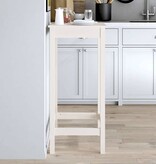 VidaXL Bartafel 50x50x110 cm massief grenenhout wit