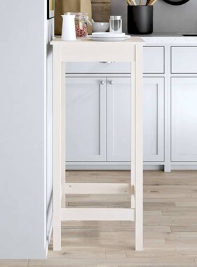 VidaXL Bartafel 50x50x110 cm massief grenenhout wit