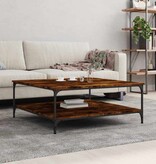 VidaXL Salontafel 100x100x40 cm bewerkt hout gerookt eikenkleurig