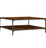 VidaXL Salontafel 100x100x40 cm bewerkt hout gerookt eikenkleurig
