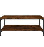 VidaXL Salontafel 100x100x40 cm bewerkt hout gerookt eikenkleurig