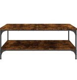 VidaXL Salontafel 100x100x40 cm bewerkt hout gerookt eikenkleurig