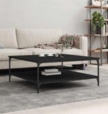 VidaXL Salontafel 100x100x40 cm bewerkt hout zwart
