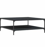 VidaXL Salontafel 100x100x40 cm bewerkt hout zwart