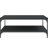 VidaXL Salontafel 100x100x40 cm bewerkt hout zwart