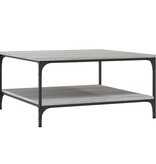 VidaXL Salontafel 80x80x40 cm bewerkt hout grijs sonoma eikenkleurig