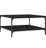 VidaXL Salontafel 80x80x40 cm bewerkt hout zwart