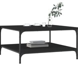 VidaXL Salontafel 80x80x40 cm bewerkt hout zwart