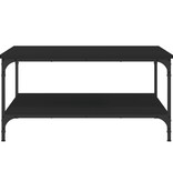 VidaXL Salontafel 80x80x40 cm bewerkt hout zwart