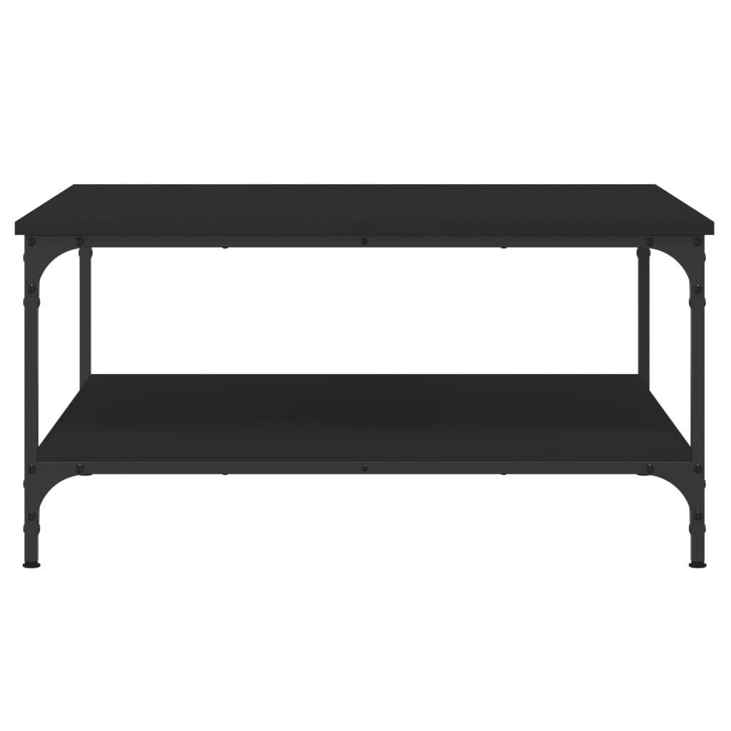 VidaXL Salontafel 80x80x40 cm bewerkt hout zwart