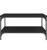 VidaXL Salontafel 80x80x40 cm bewerkt hout zwart