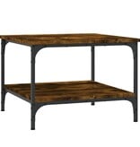 VidaXL Salontafel 55x55x40 cm bewerkt hout gerookt eikenkleurig