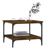 VidaXL Salontafel 55x55x40 cm bewerkt hout gerookt eikenkleurig