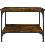 VidaXL Salontafel 55x55x40 cm bewerkt hout gerookt eikenkleurig