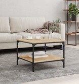 VidaXL Salontafel 55x55x40 cm bewerkt hout sonoma eikenkleurig