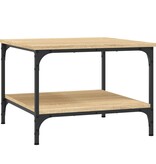 VidaXL Salontafel 55x55x40 cm bewerkt hout sonoma eikenkleurig