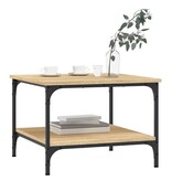VidaXL Salontafel 55x55x40 cm bewerkt hout sonoma eikenkleurig