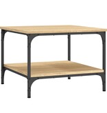 VidaXL Salontafel 55x55x40 cm bewerkt hout sonoma eikenkleurig