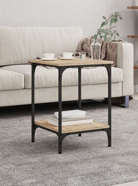 VidaXL Salontafel 40x40x55 cm bewerkt hout sonoma eikenkleurig