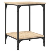 VidaXL Salontafel 40x40x55 cm bewerkt hout sonoma eikenkleurig