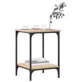 VidaXL Salontafel 40x40x55 cm bewerkt hout sonoma eikenkleurig