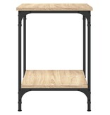 VidaXL Salontafel 40x40x55 cm bewerkt hout sonoma eikenkleurig