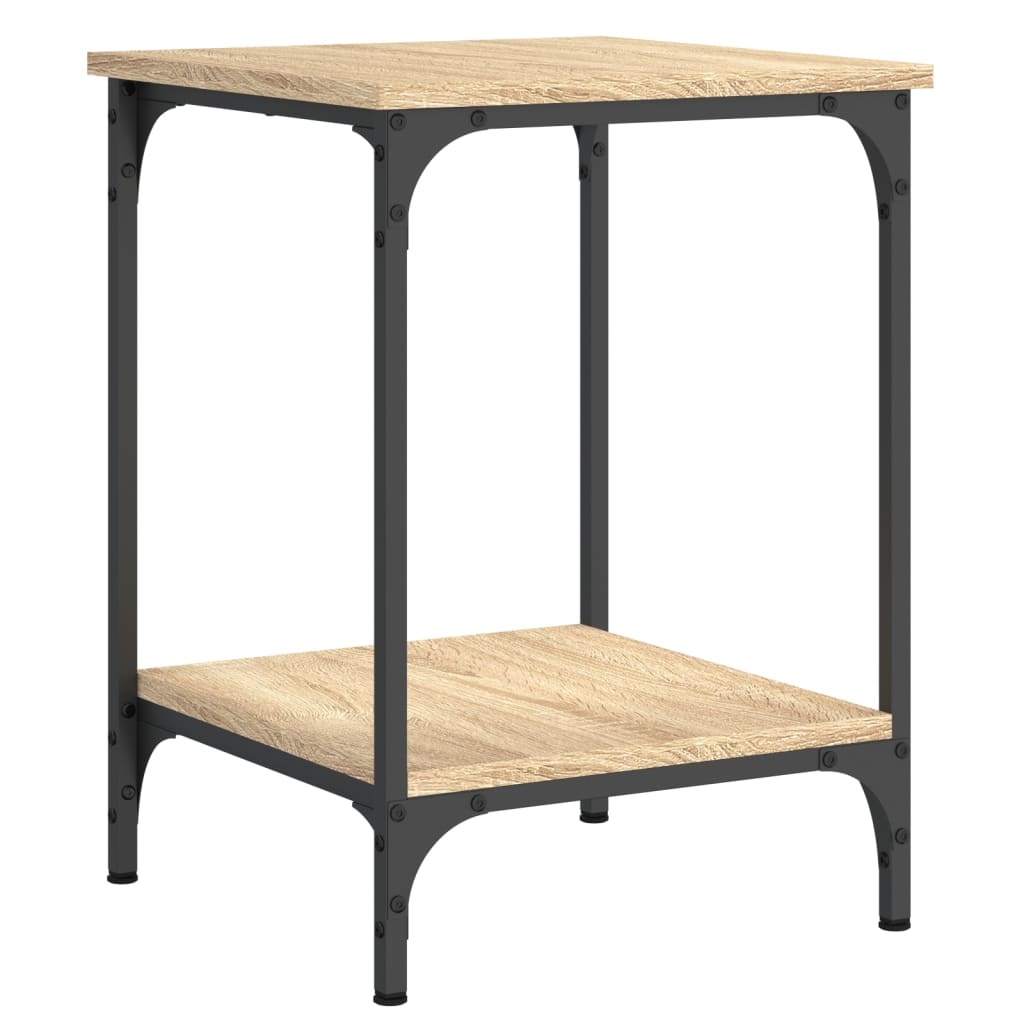 VidaXL Salontafel 40x40x55 cm bewerkt hout sonoma eikenkleurig