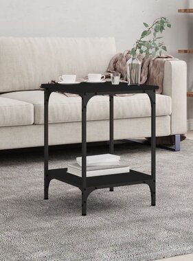 VidaXL Salontafel 40x40x55 cm bewerkt hout zwart