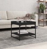 VidaXL Salontafel 49,5x49,5x45 cm bewerkt hout zwart