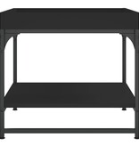 VidaXL Salontafel 49,5x49,5x45 cm bewerkt hout zwart