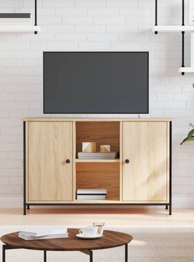VidaXL Tv-meubel 100x35x65 cm bewerkt hout sonoma eikenkleurig