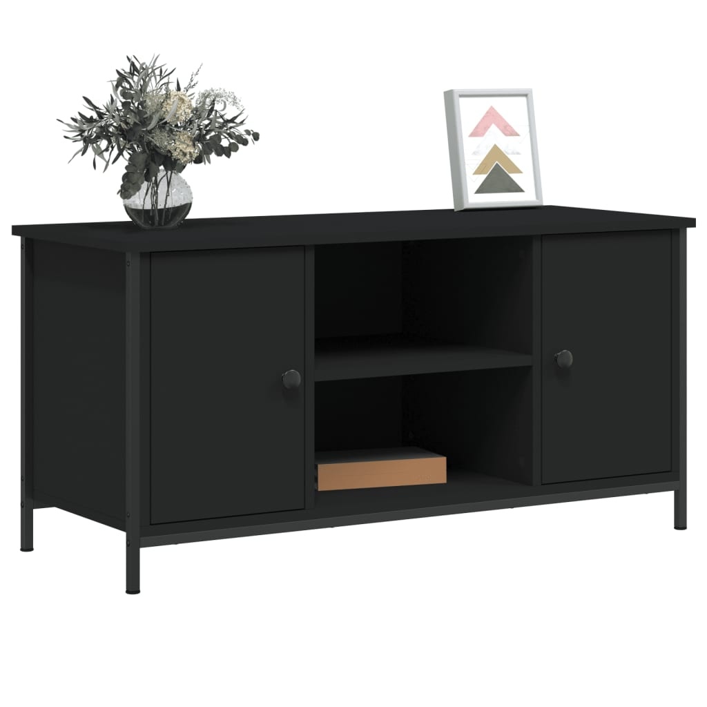 VidaXL Tv-meubel 100x40x50 cm bewerkt hout zwart
