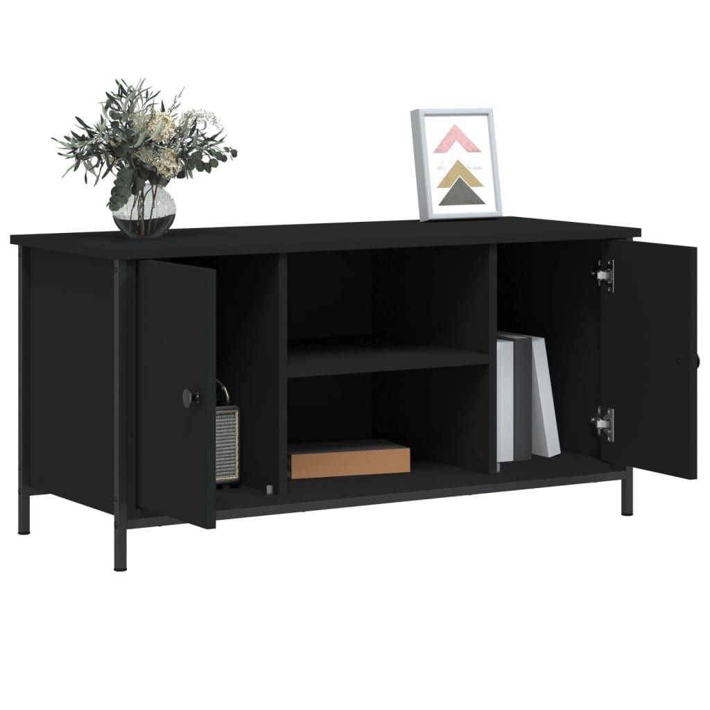 VidaXL Tv-meubel 100x40x50 cm bewerkt hout zwart