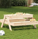 VidaXL Picknicktafel met zandbak voor kinderen massief grenenhout