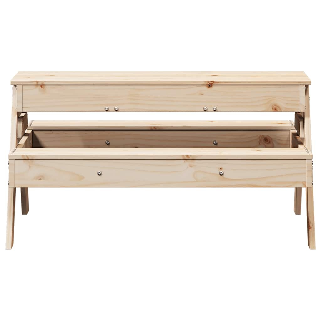 VidaXL Picknicktafel met zandbak voor kinderen massief grenenhout