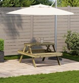 VidaXL Picknicktafel 105x134x75 cm geïmpregneerd grenenhout