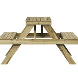 VidaXL Picknicktafel 105x134x75 cm geïmpregneerd grenenhout