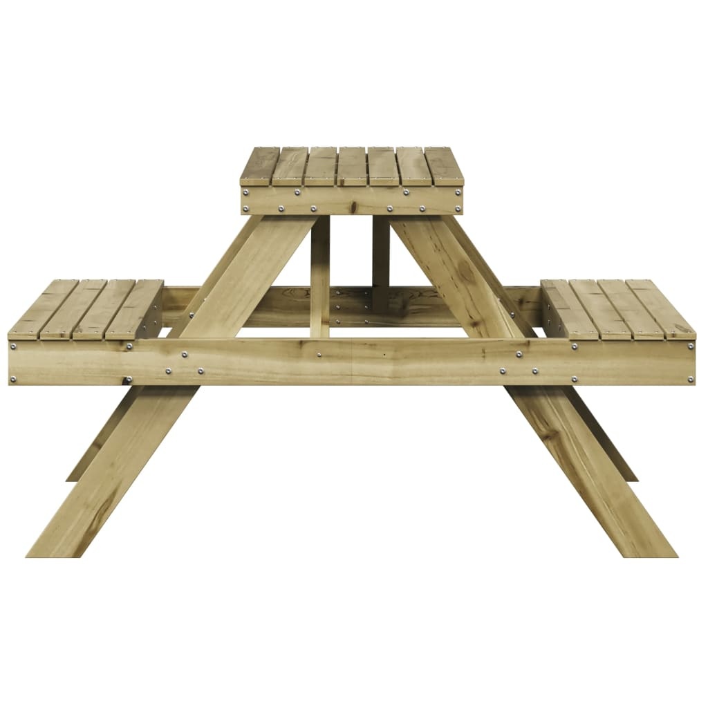 VidaXL Picknicktafel 105x134x75 cm geïmpregneerd grenenhout
