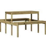 VidaXL Picknicktafel 110x134x75 cm geïmpregneerd grenenhout
