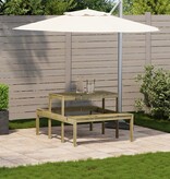 VidaXL Picknicktafel 110x134x75 cm geïmpregneerd grenenhout