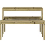 VidaXL Picknicktafel 110x134x75 cm geïmpregneerd grenenhout