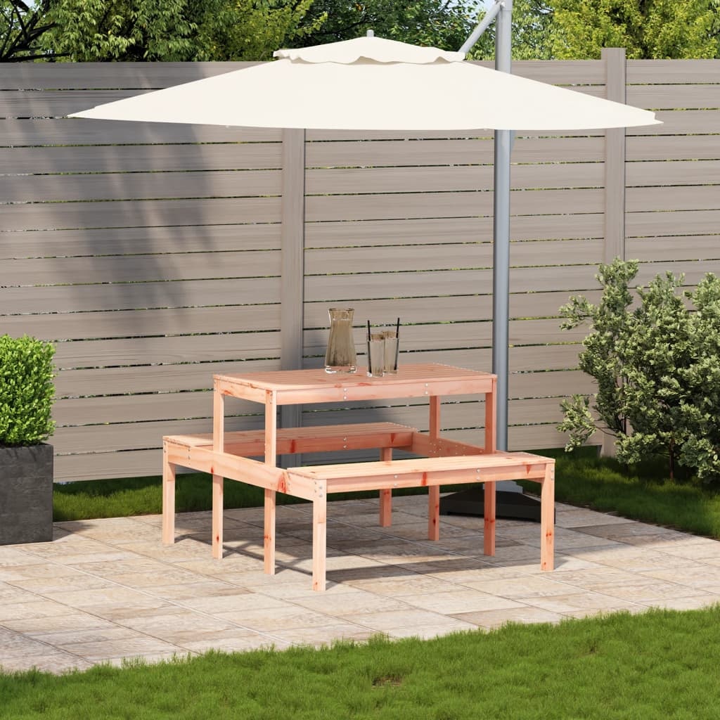 VidaXL Picknicktafel 110x134x75 cm massief douglashout