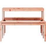 VidaXL Picknicktafel 110x134x75 cm massief douglashout