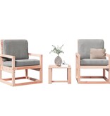 VidaXL 3-delige Loungeset massief douglashout