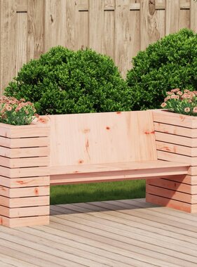 VidaXL Bankje met plantenbakken 167,5x60x65 cm massief douglashout