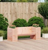 VidaXL Bankje met plantenbakken 167,5x60x65 cm massief douglashout